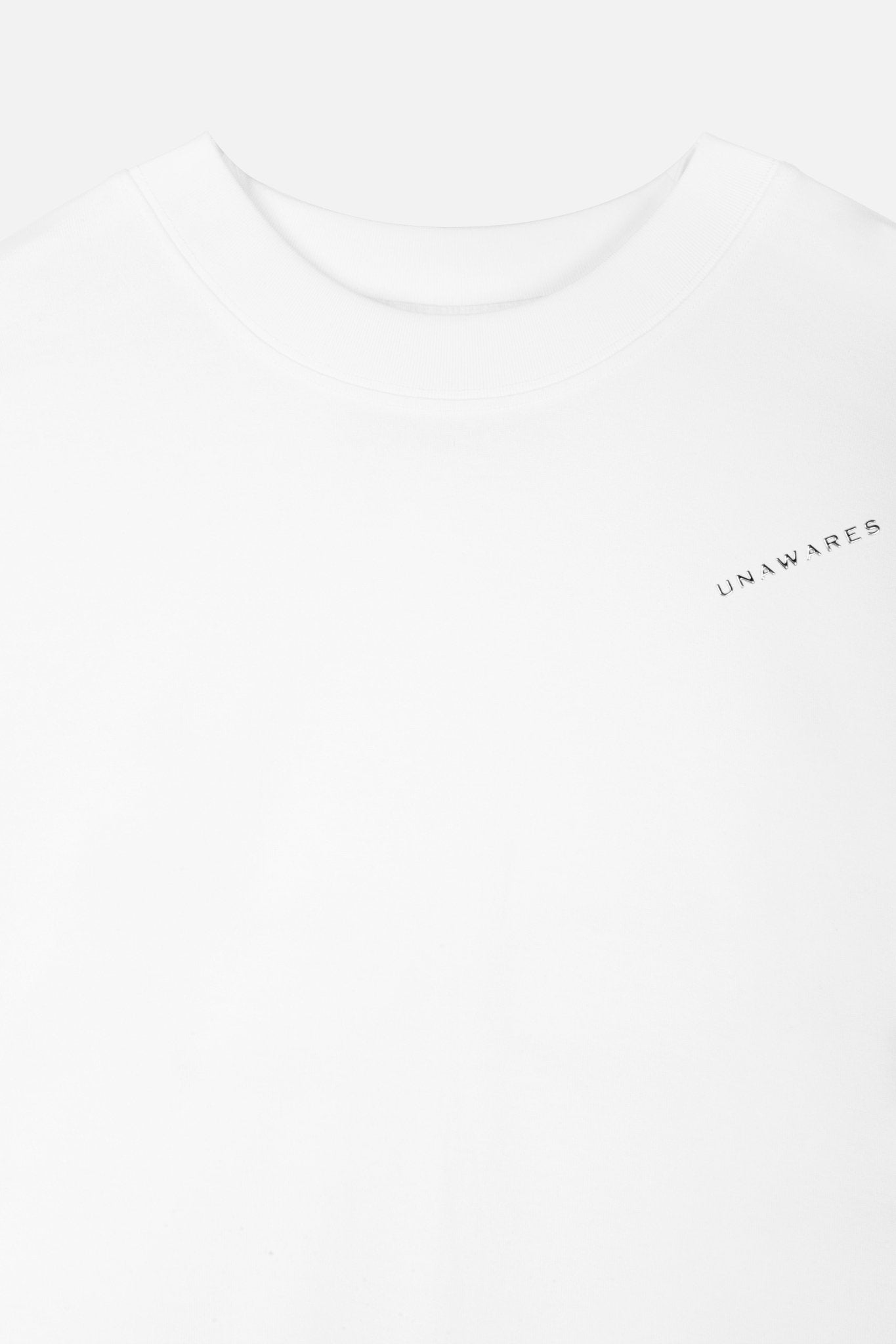 UNAWARES White Infinity Silver 3D-Printing Logo Long Shirt | MADA IN CHINA