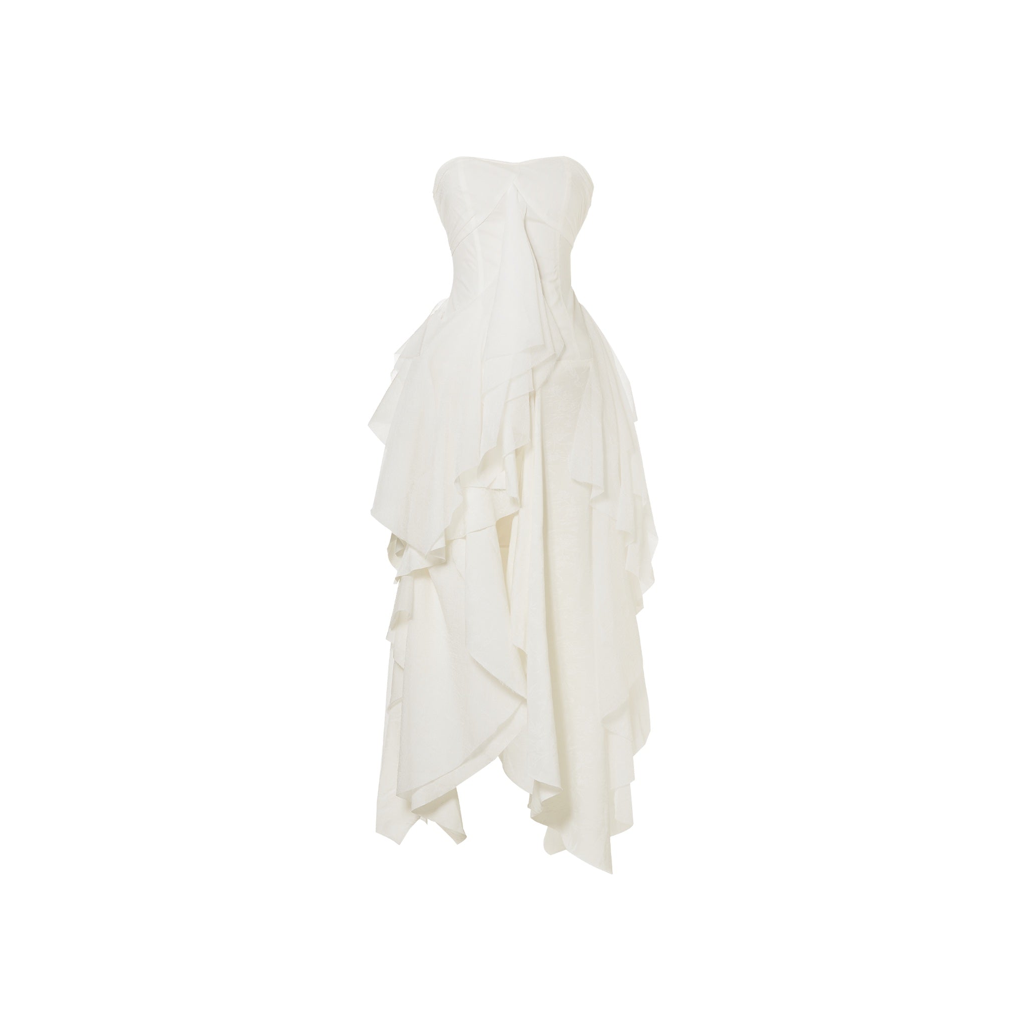 ELYWOOD White Layering Bandeau Dress & MADA IN CHINA