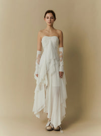 ELYWOOD White Layering Bandeau Dress | MADA IN CHINA