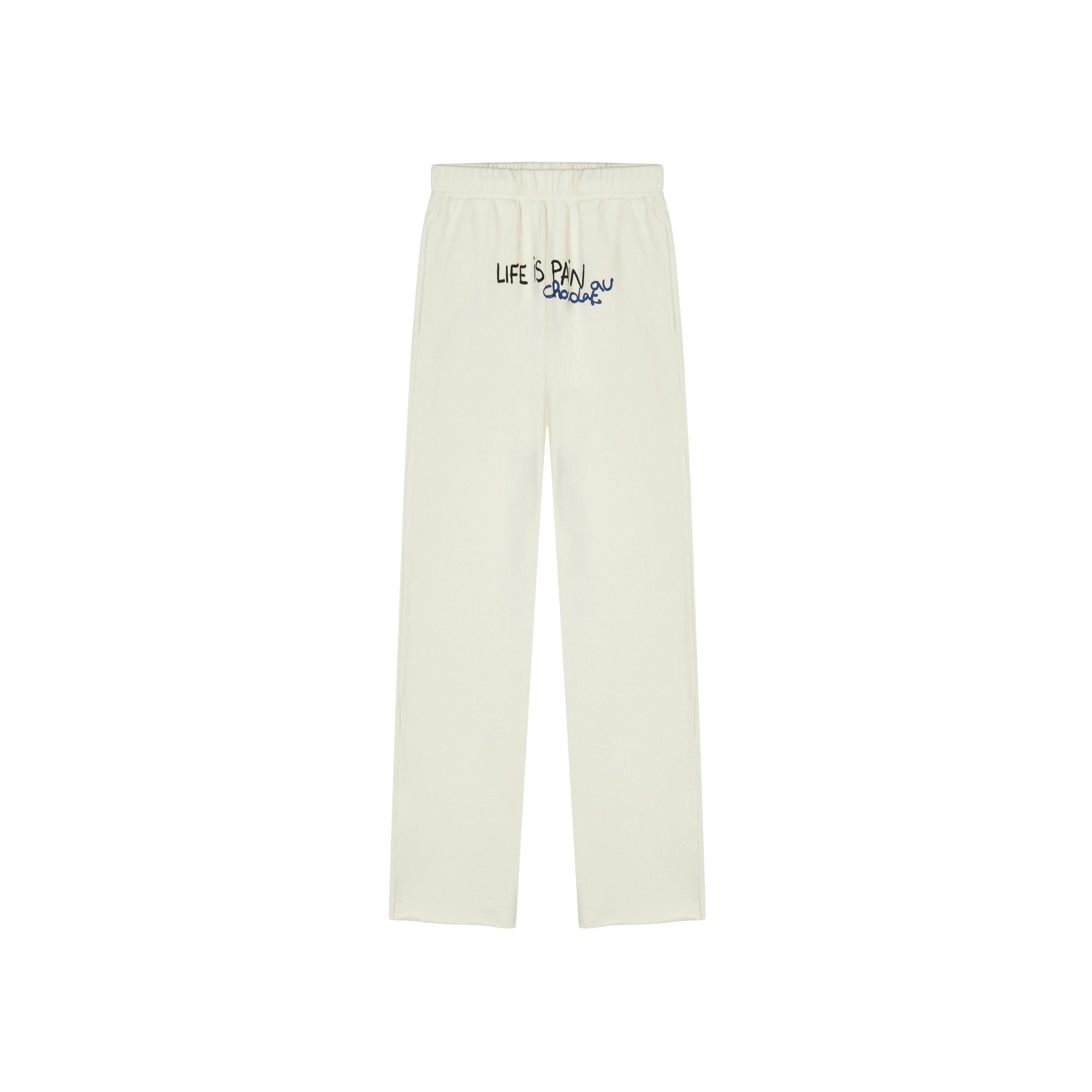 ANN ANDELMAN White 'Life is Pain' Pants | MADA IN CHINA
