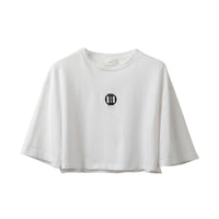 ICE DUST White Logo Crop Top | MADA IN CHINA