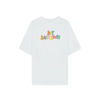 ANN ANDELMAN White Multicolor Logo Print T-Shirt | MADA IN CHINA
