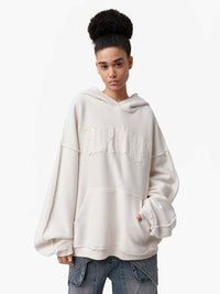 VANN VALRENCÉ White Patches Hoodie | MADA IN CHINA