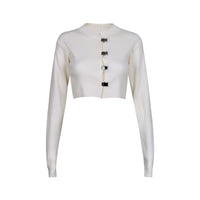 CALVIN LUO White Placket Lock Knit Top | MADA IN CHINA