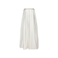 ARTE PURA White pleated acetate bud maxi dress | MADA IN CHINA