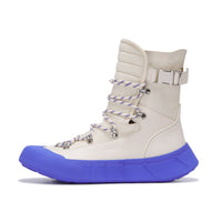 LOST IN ECHO White Quilted Cotton Filled Three-Dimensional Printing Sports Boots | MADA IN CHINA