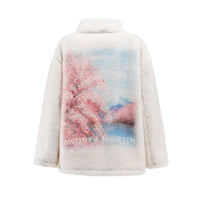 ANDREA MARTIN White Sakura Fur Jacket | MADA IN CHINA