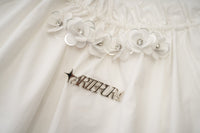 ARTE PURA White Shirring Round Collar Shirt | MADA IN CHINA