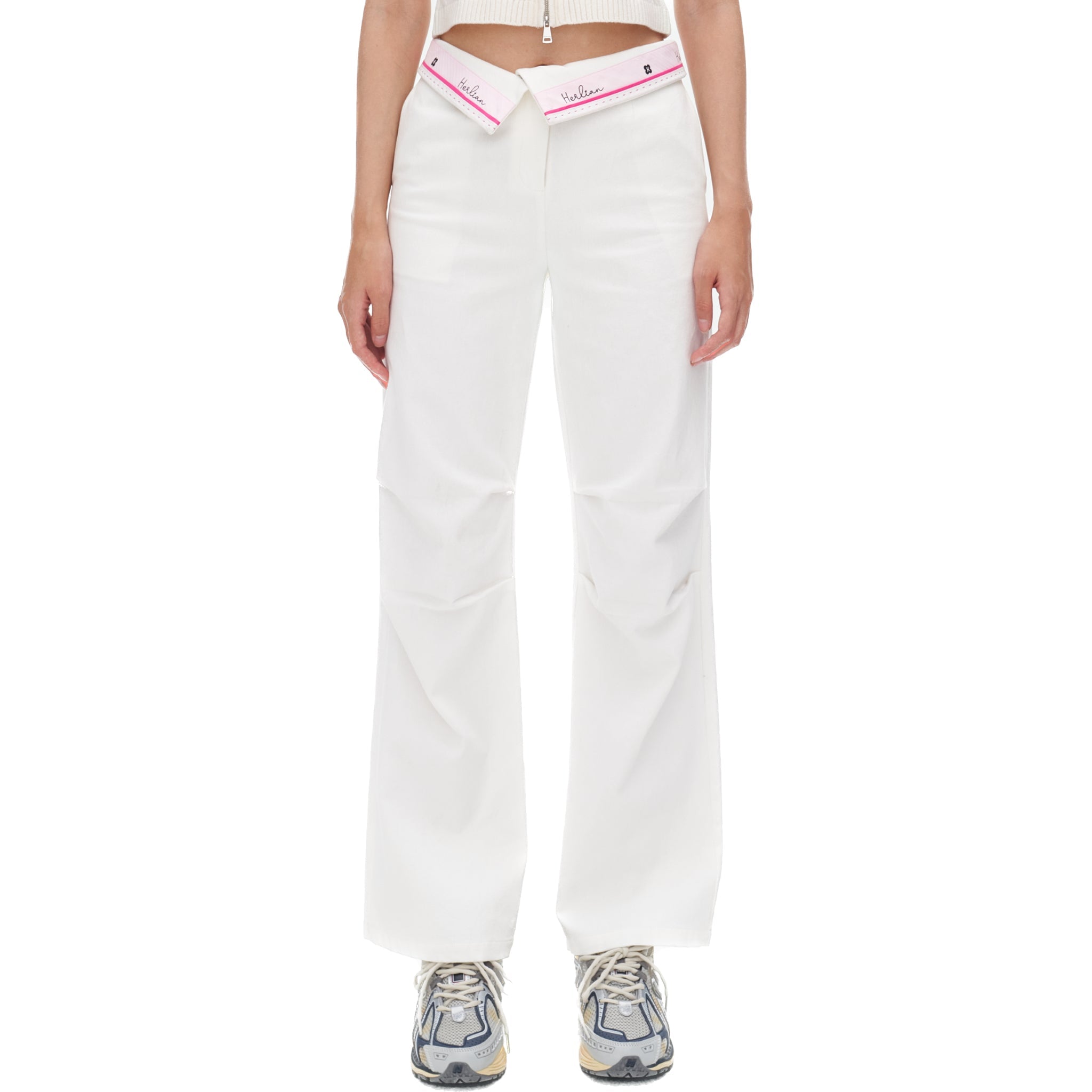 HERLIAN White Signature Cargo Pants | MADA IN CHINA