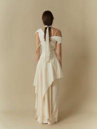 ELYWOOD White Sleeveless Silk Short Cami Top | MADA IN CHINA
