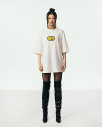 ANN ANDELMAN White Smiling Face Tee | MADA IN CHINA