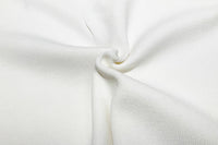 SOMESOWE White Stitched Short Sweater | MADA IN CHINA