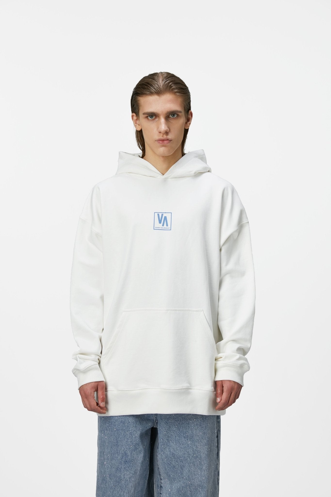 VANN VALRENCÉ White Structure Combination Hoodie & MADA IN CHINA