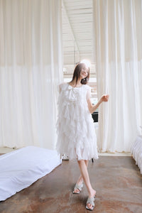 AIMME SPARROW White Tutu Bow Dress | MADA IN CHINA