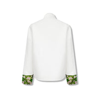 AIMME SPARROW White with Green Chinese Pankou Jacket | MADA IN CHINA