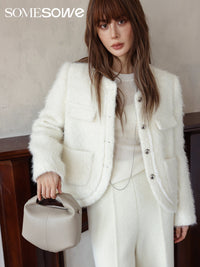 SOMESOWE White Wool Coat | MADA IN CHINA