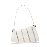 LOST IN ECHO White Zipper Decorated Shaped Underarm Bag | MADA IN CHINA