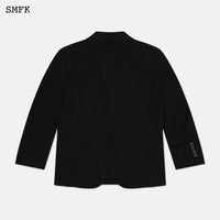 SMFK Wild World Mirroring Black Wool Jacket | MADA IN CHINA