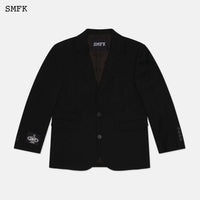 SMFK Wild World Mirroring Black Wool Jacket | MADA IN CHINA