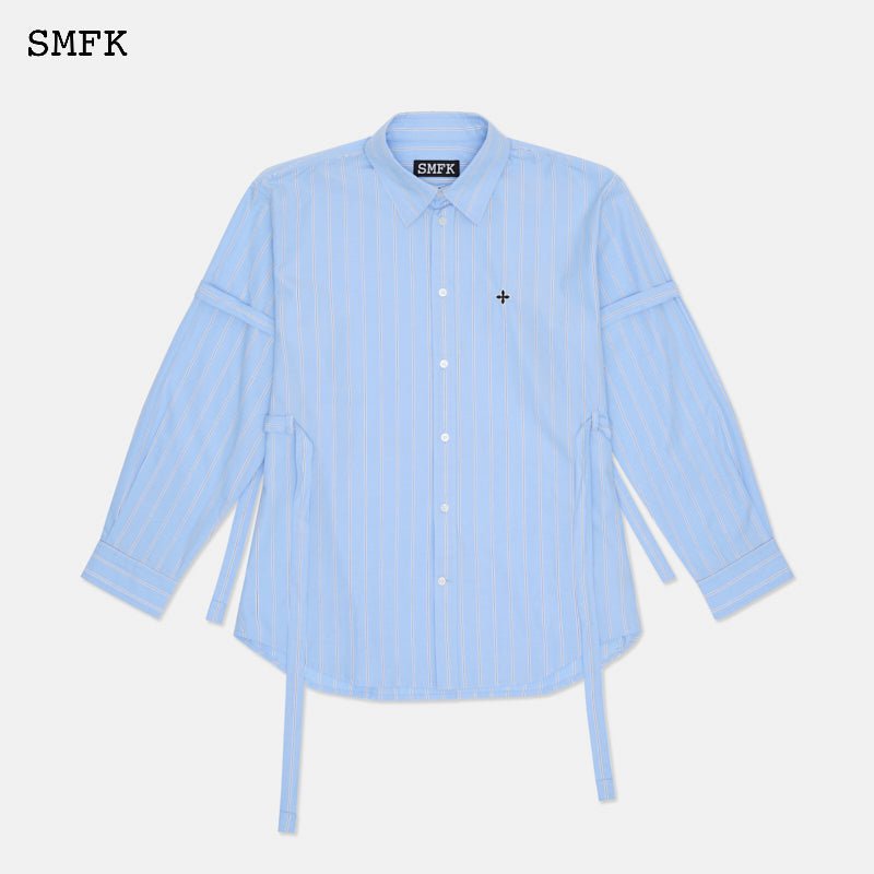 SMFK Wild World Sky Blue Stripe Shirt | MADA IN CHINA