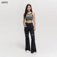SMFK Wilderness Black And White Knitted Vest | MADA IN CHINA
