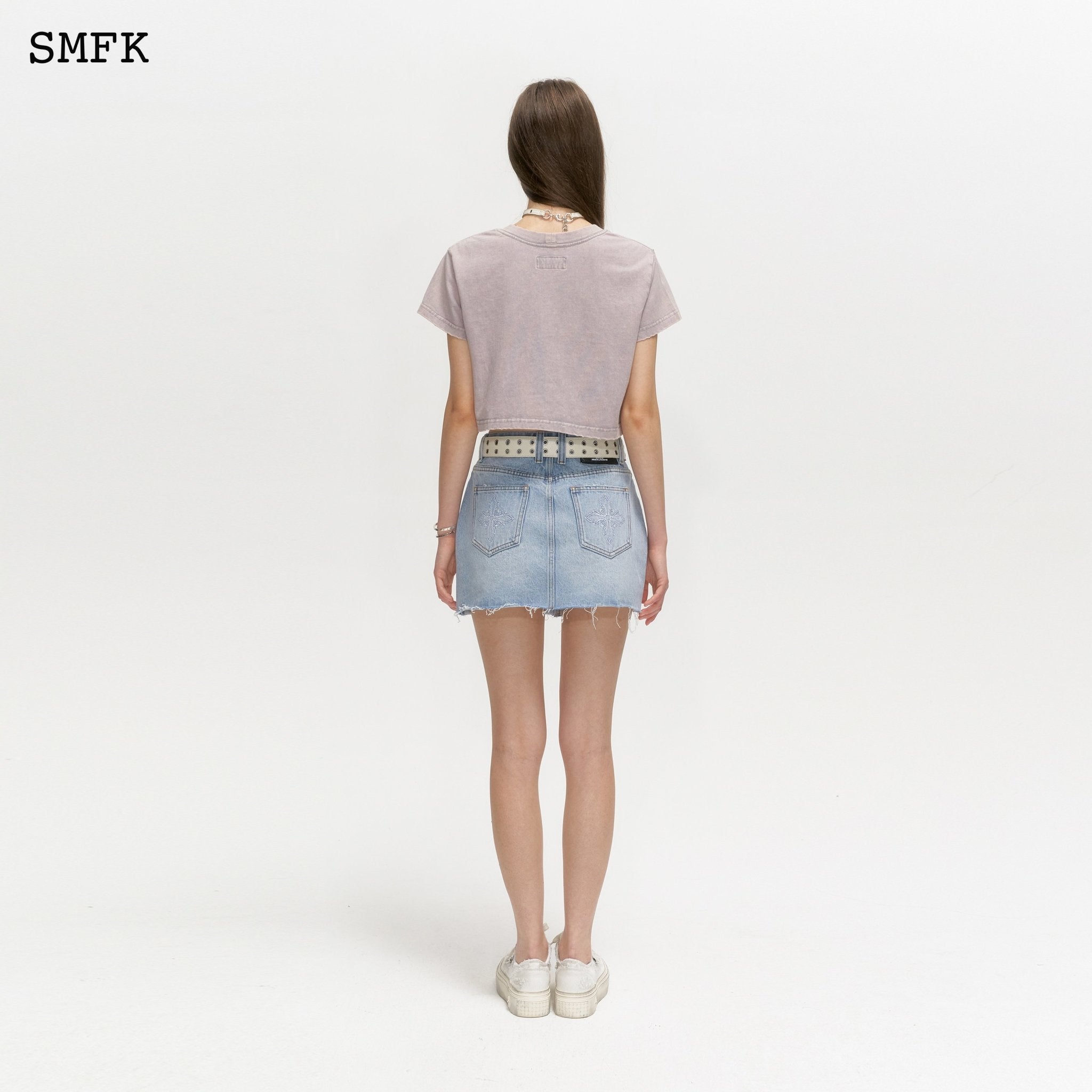 SMFK Wilderness Wandering Blue Jeans Short Skirt | MADA IN CHINA
