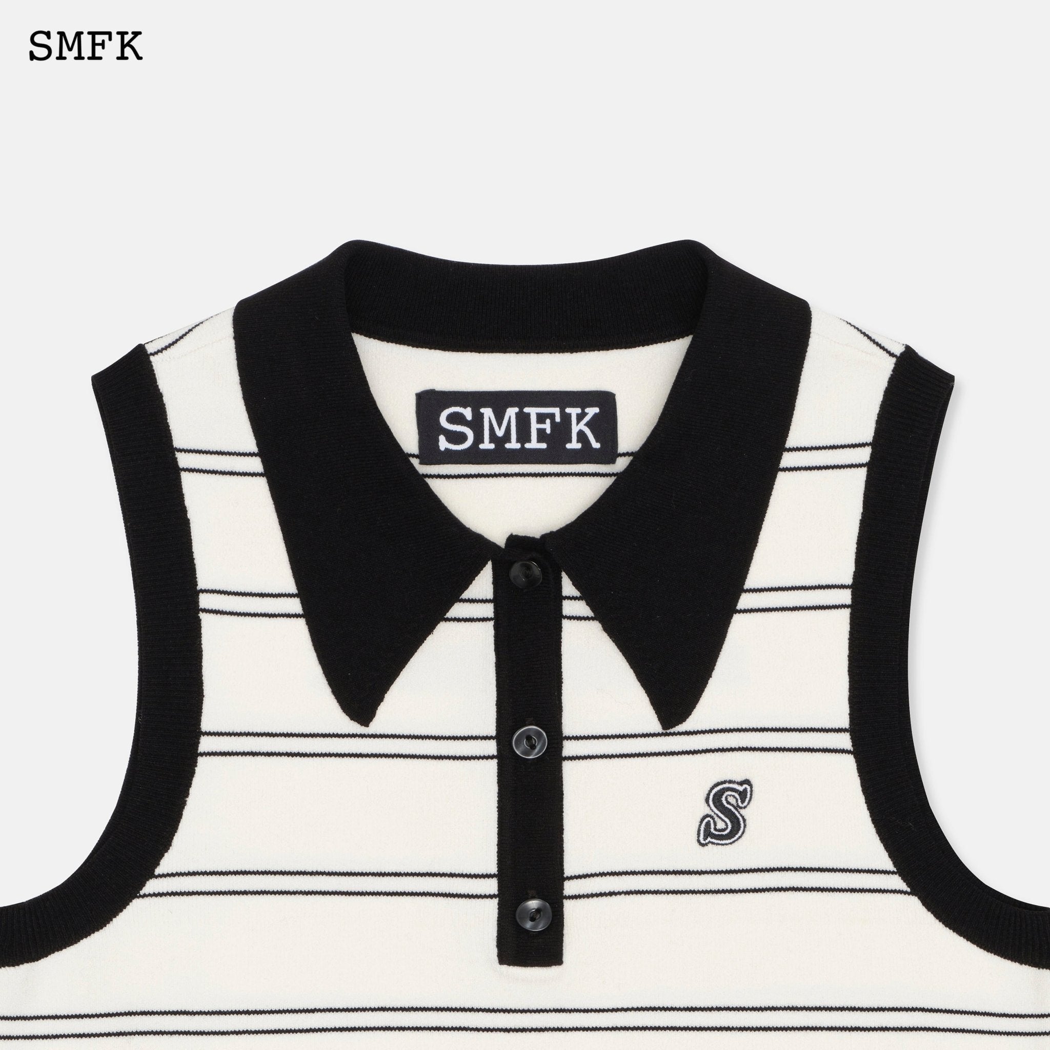 SMFK Wilderness White Stripe Polo Vest | MADA IN CHINA