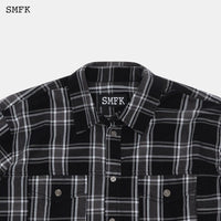 SMFK Wilderness World Black Plaid Workwear Shirt | MADA IN CHINA