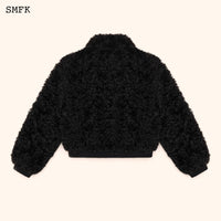 SMFK WildWorld Adventure Short Faux Fur Jacket In Black | MADA IN CHINA