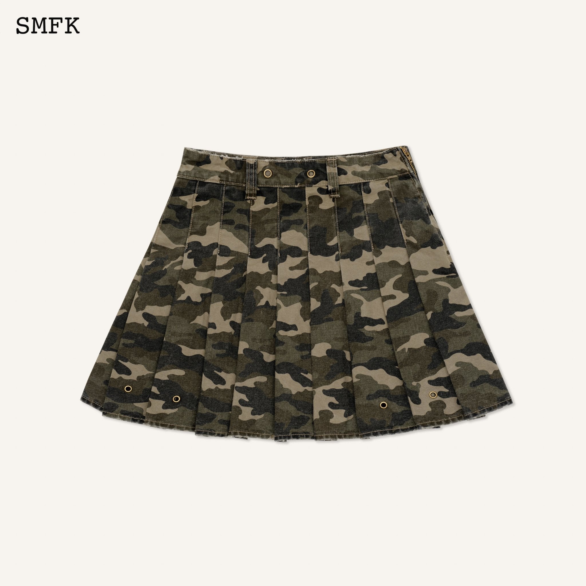 SMFK WildWorld Camouflage Green Mini Skirt | MADA IN CHINA