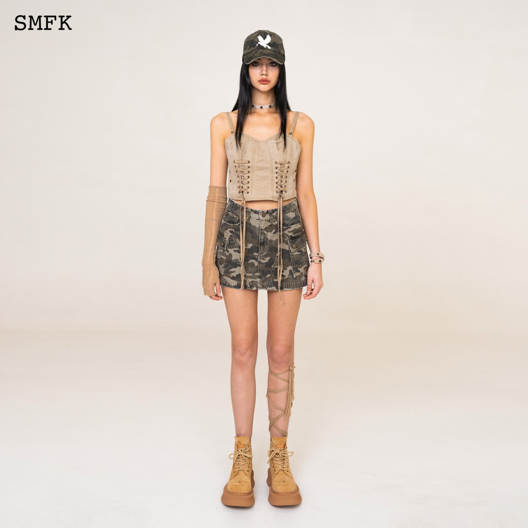 SMFK WildWorld Camouflage Stray Mini Skirt | MADA IN CHINA