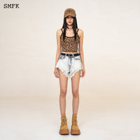 SMFK WIldWorld Cream Stray Shorts Jeans | MADA IN CHINA