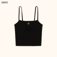 SMFK WildWorld Cross Riding Knitted Vest Top In Black | MADA IN CHINA