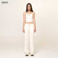 SMFK WildWorld Cross Riding Knitted Vest Top In White | MADA IN CHINA