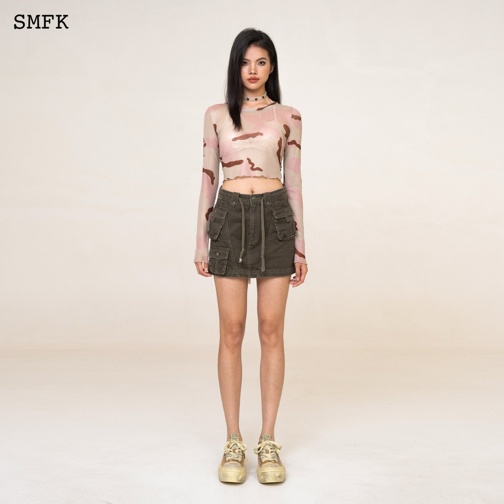 SMFK WildWorld Desert Camouflage Knitted Tights Top | MADA IN CHINA