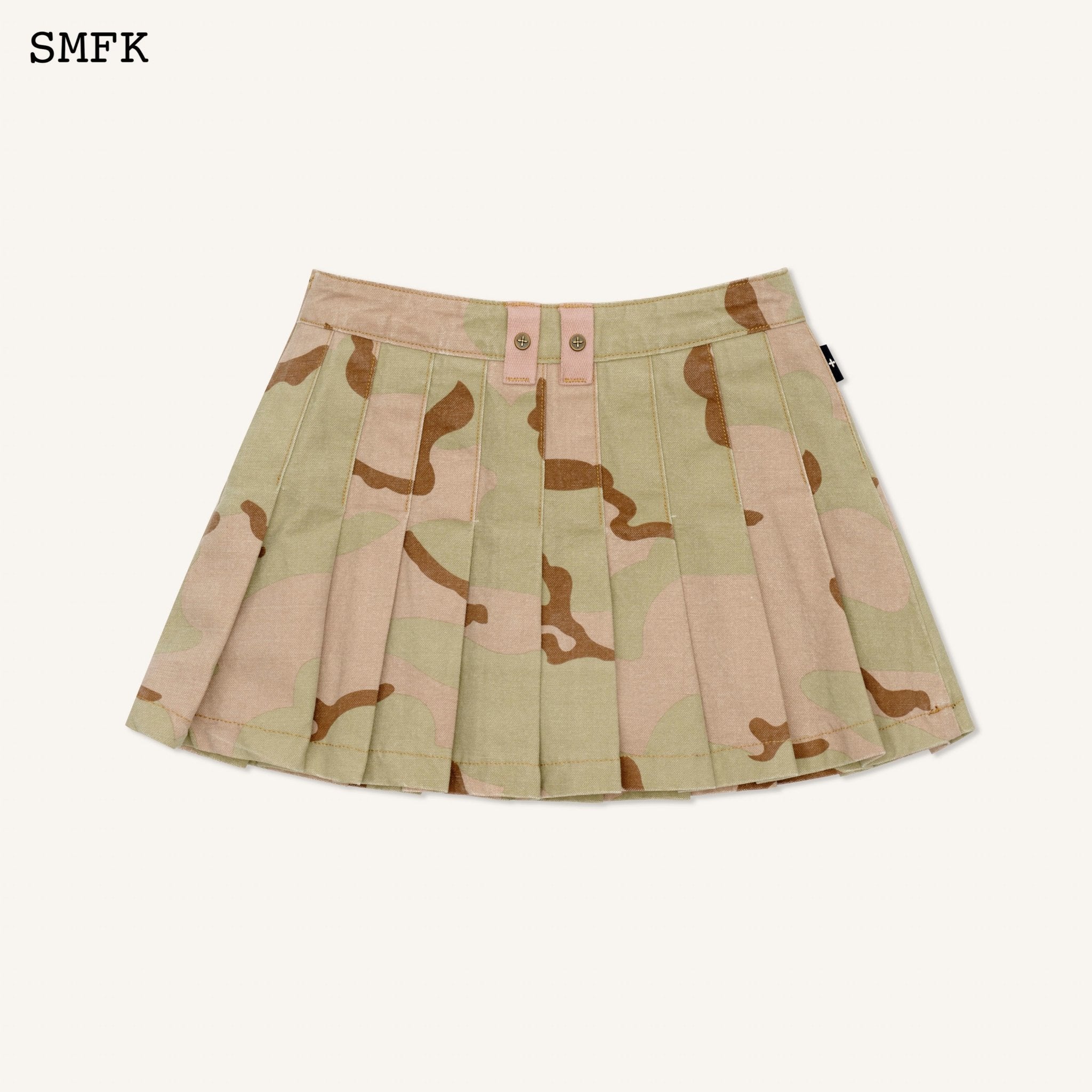 SMFK WildWorld Desert Camouflage Pleated Mini Skirt | MADA IN CHINA