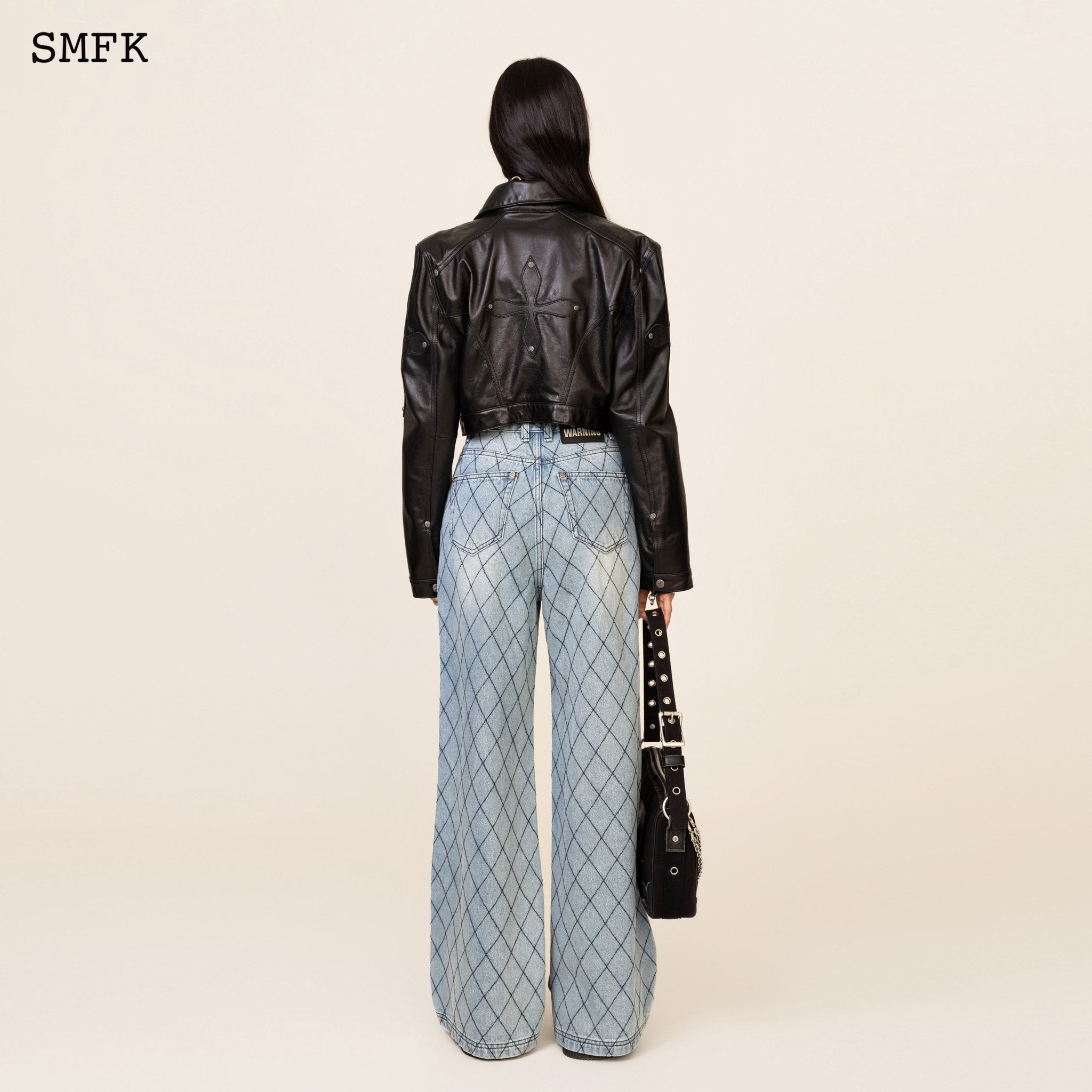 SMFK WildWorld Fence Loose Blue Denim Jeans | MADA IN CHINA
