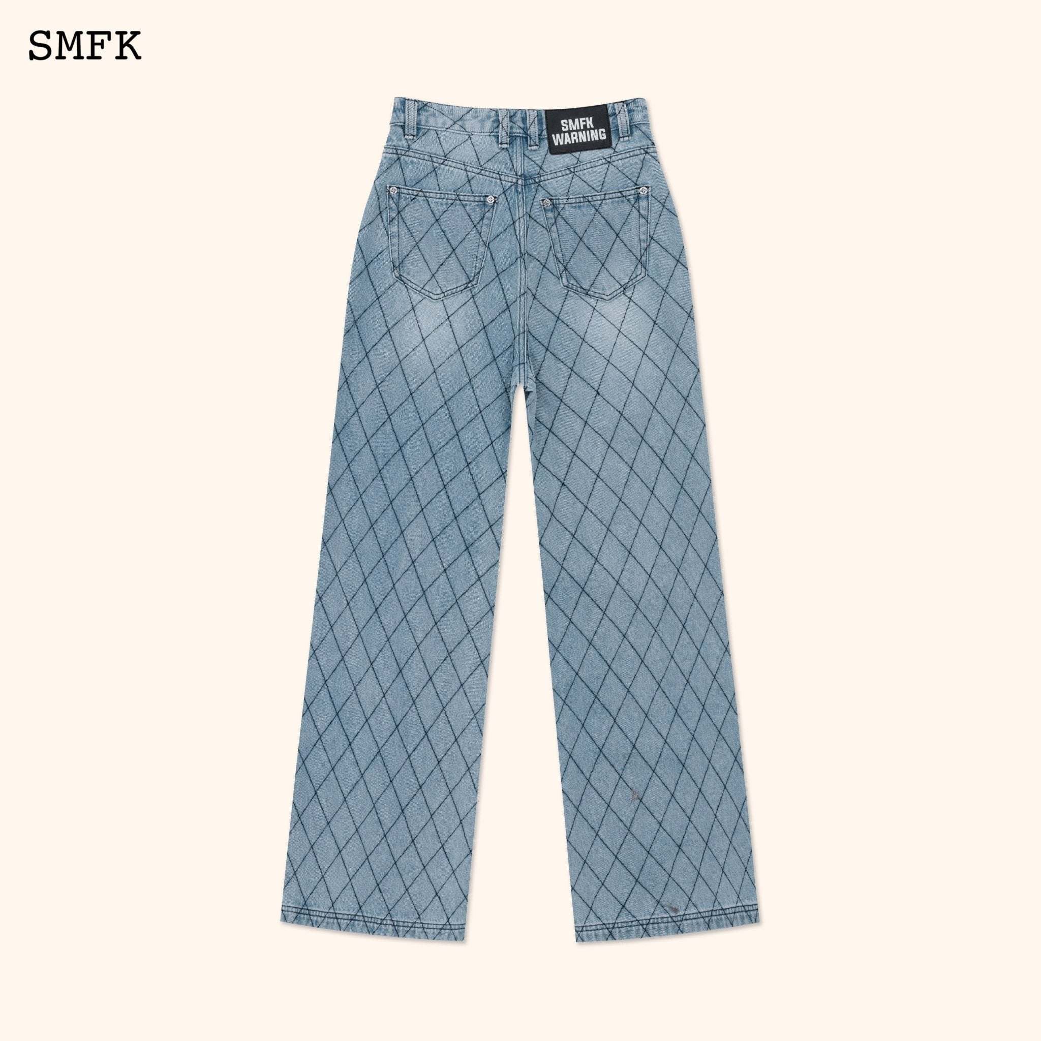 SMFK WildWorld Fence Loose Blue Denim Jeans | MADA IN CHINA