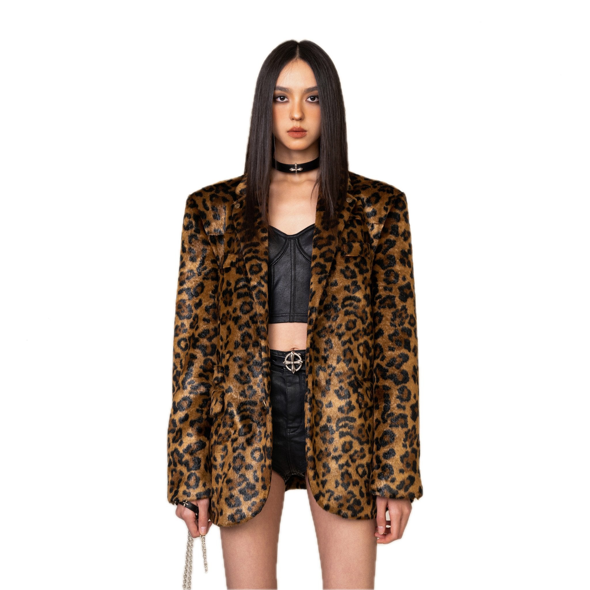 SMFK WildWorld Leopard Faux Fur Suit | MADA IN CHINA