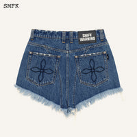 SMFK WildWorld Ocean Blue Cowboy Short Jeans | MADA IN CHINA