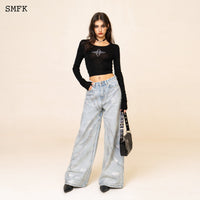 SMFK WildWorld Pheonix Loose Jeans Ocean Blue | MADA IN CHINA