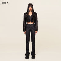SMFK WildWorld Tarpan Waxed Jeans In Black | MADA IN CHINA