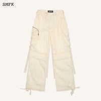 SMFK WildWorld Vintage Cream Paratrooper Pants | MADA IN CHINA
