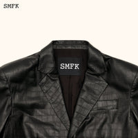 SMFK WildWorld Vintage Leather Black Crocodile Suit | MADA IN CHINA