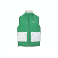 13 DE MARZO Woolen Double Face Down Vest Green | MADA IN CHINA