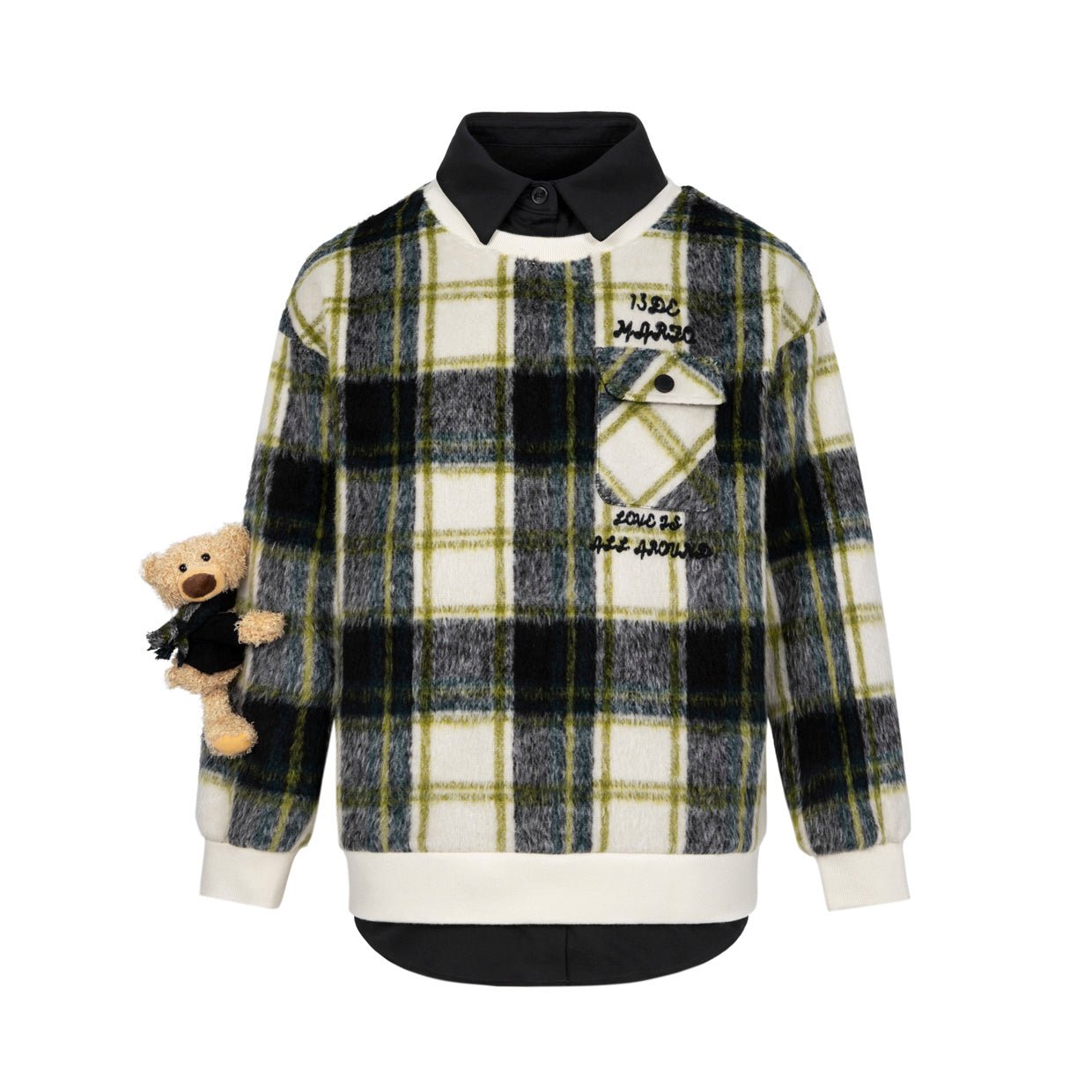 13 DE MARZO Yellow And Black Grammy Sweater Shirt | MADA IN CHINA