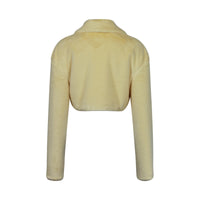 CALVIN LUO Yellow Faux-Mink Twist-Lock Jacket | MADA IN CHINA