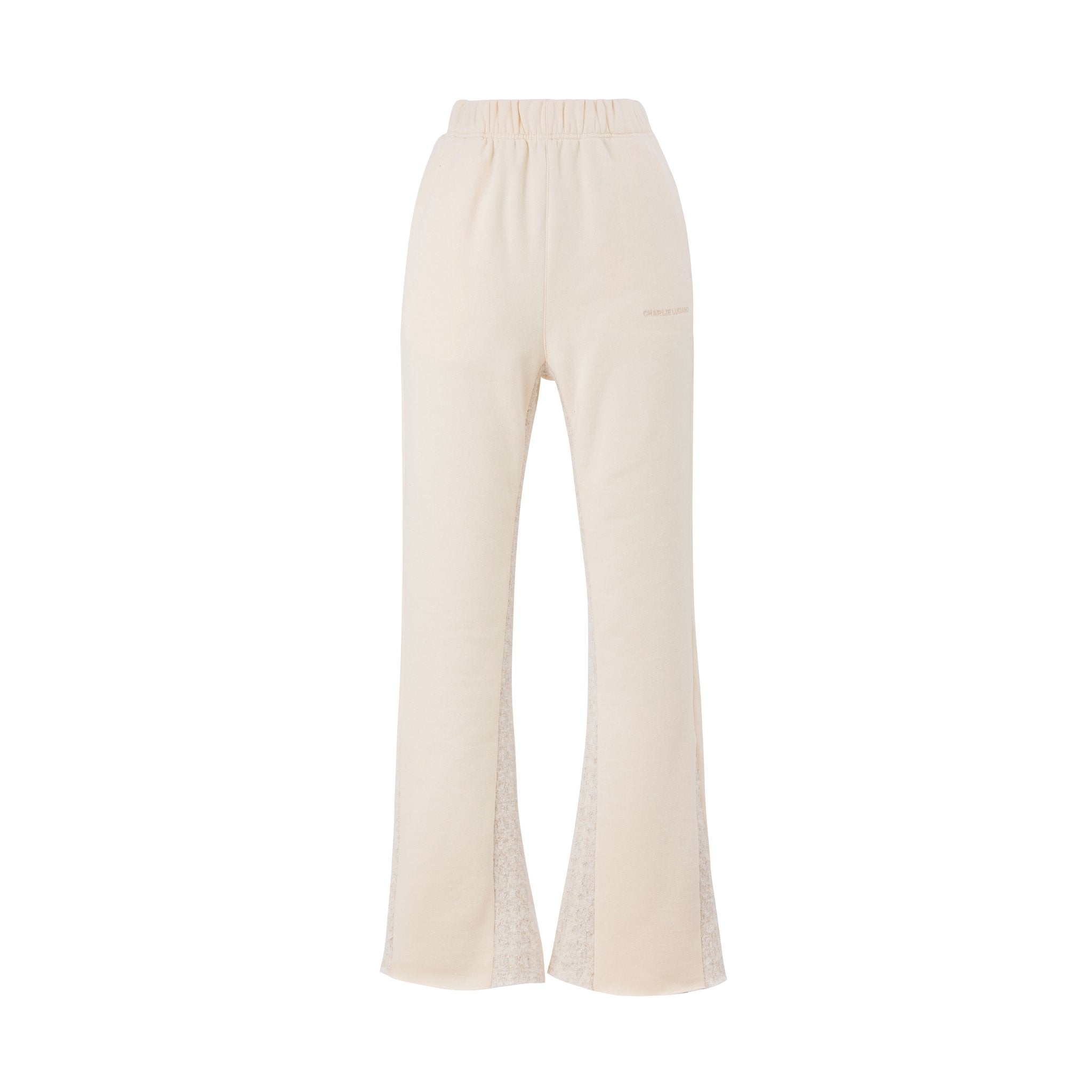 CHARLIE LUCIANO Yellow Logo Embroidery Panel Trousers | MADA IN CHINA