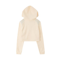CHARLIE LUCIANO Yellow Panelled Cropped Hoodie | MADA IN CHINA