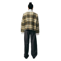 ANN ANDELMAN Yellow Panelled Plaid Jacket | MADA IN CHINA